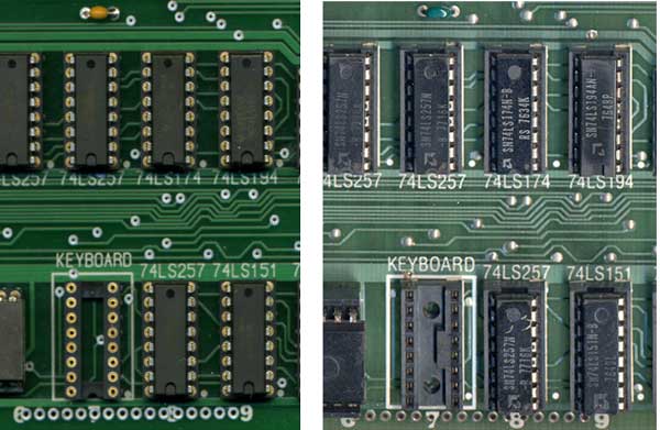 keyboard connector area