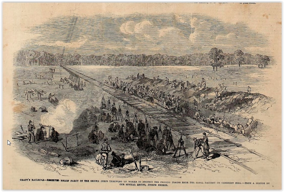 Constructing the embankment at shooting hill